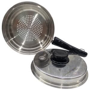 Saladmaster 8" Saucepan Strainer Steamer Insert and Vapo Lid